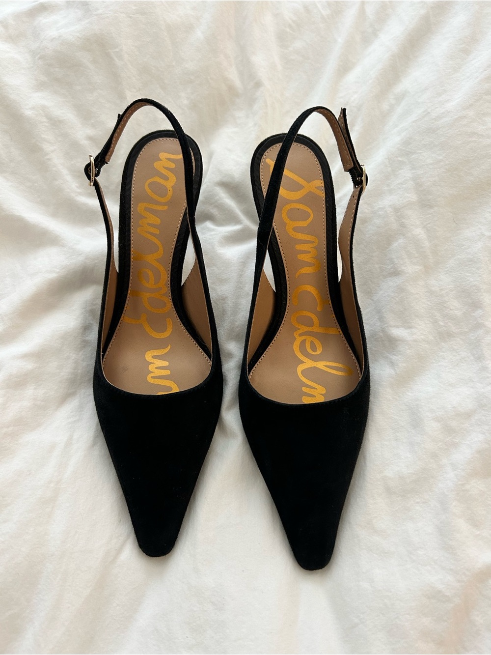Sam Edelman Bianka Suede Slingback Pump Black 8